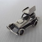 Zilveren stockcar F1 3D hanger